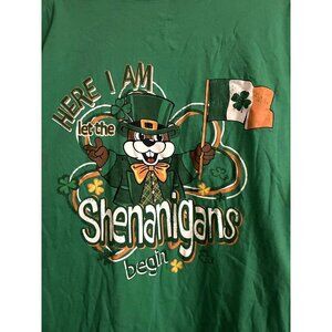 BUC-EES 'Here I am Let The Shenanigans Begin' St. Patricks Day Womens 2XL Green